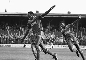 Images Dated 5th August 2011: John Fashanu celebrates his goal with Carlton Fairweather