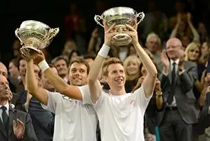 Images Dated 7th July 2012: Jonathan Marray and Frederik Nielsen - 2012 Wimbledon Mens Doubles Winners