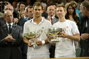 Images Dated 7th July 2012: Jonathan Marray and Frederik Nielsen - 2012 Wimbledon Mens Doubles Winners