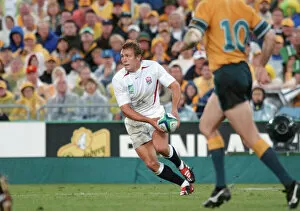 2003 Rugby World Cup Final Collection: Jonny Wilkinson on the ball during the 2003 World Cup Final