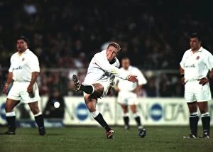 Images Dated 1st June 2012: Jonny Wilkinson kicks one of his 8 penalties in the 2nd Test against South Africa in 2000