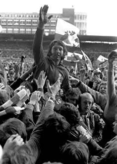 Images Dated 2006 June: JPR Williams is carried off the Cardiff Arms Park pitch after his final game for Wales