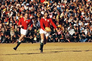 Images Dated 23rd October 2011: JPR Williams prepares to kick - 1974 British Lions Tour to South Africa