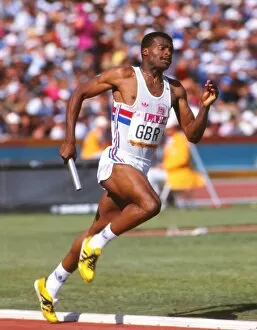 Images Dated 28th March 2011: Kriss Akabusi - 1984 Los Angeles Olympics