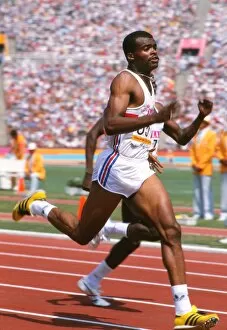 1984 Olympics Collection: Kriss Akabusi - 1984 Los Angeles Olympics