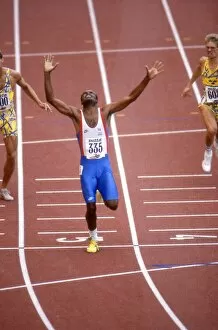 Images Dated 4th January 2012: Kriss Akabusi wins 400m hurdles gold at the 1990 European Championships