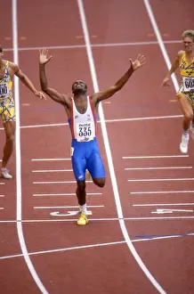 400m Prints: Kriss Akabusi wins 400m hurdles gold at the 1990 European Championships