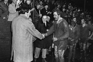Rugby Prints: Lancashire captain Bill Beaumont is congratulated after winning the 1980 County Championship