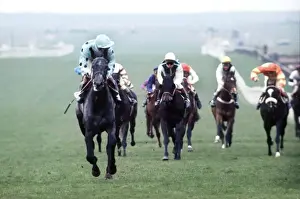 Lester Piggott on the way to winning the 1970 1000 Guineas Stakes