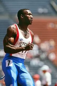 Images Dated 21st September 2010: Linford Christie at the 1991 Tokyo World Championships