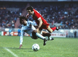 Liverpools David Johnson is tackled - 1981 European Cup Final