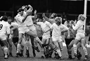 Images Dated 31st March 2011: The London Division line-out wins the ball against Australia in 1981