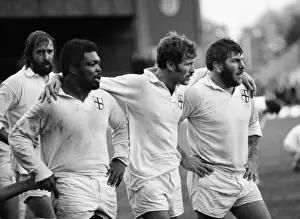 London Division front row prepares to scrum against the All Blacks in 1979