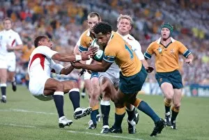 Images Dated 4th June 2001: Lote Tuqiri scores in the 2003 World Cup Final