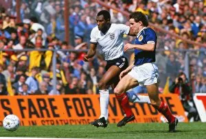 Images Dated 26th May 1984: Luther Blissett and Arthur Albiston - 1984 British Home Championship