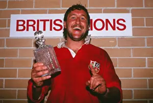Man of the Match Mike Teague after the British Lions won the 1989 series in Australia