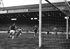 Manchester Citys Mike Doyle scores against West Ham in 1967 / 8