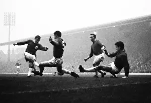 Manchester United goalkeeper Pat Dunne makes a save against Liverpool at Anfield