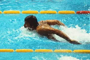 Mark Spitz in the 100m Butterfly final at the 1972 Munich Olympics