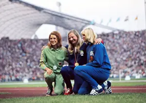 The medal winners in the womens pentathlon at the 1972 Munich Olympics