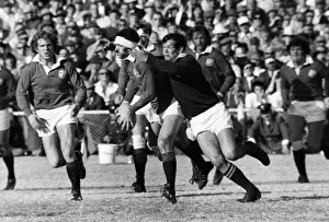 Mervyn Davies on the ball for the British Lions during the 4th Test against South Africa in 1974