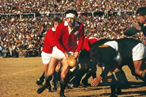 Mervyn Davies on the ball for the British Lions against South Africa in 1974