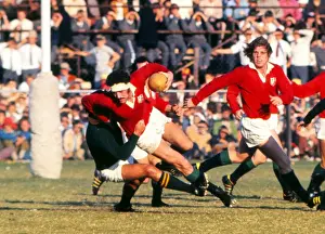 Mervyn Davies on the charge for the Lions in the 3rd Test against the Springboks in 1974