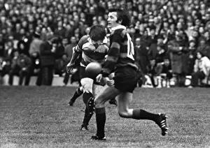 Mickie Booth kicks an injury-time drop-goal for Gloucester in the 1972 RFU Club Knock-Out Final