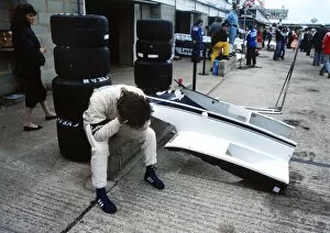 Images Dated 24th March 2011: Nelson Piquet in the pits at the 1981 British Grand Prix
