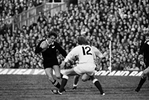 All Blacks Prints: New Zealands Murray Taylor runs at Englands Nick Preston
