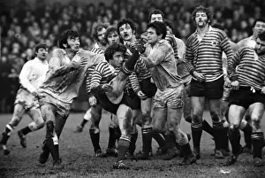 Nigel Starmer-Smith kicks for Surrey during the 1971 County Championship Final