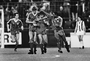 Orients Barry Silkman celebrates a goal in the 1984 / 5 FA Cup