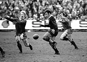 Bill Osborne kicks for the All Blacks during the 3rd Test against the British Lions in 1977