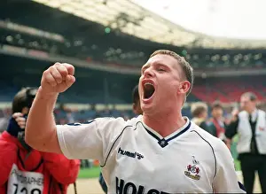 Images Dated 2008 September: Paul Gascoigne celebrates victory over Arsenal in the 1991 FA Cup semi-final
