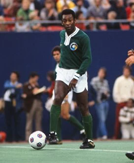 Pele's Farewell Game Collection: Pele on the ball for the Cosmos in his farewell game