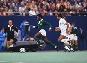 Pele's Farewell Game Collection: Pele dribbles with the ball during his farewell game
