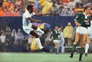 Pele's Farewell Game Collection: Pele strikes a shot for Santos in his final game