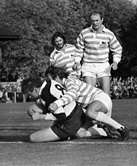 Images Dated 31st March 2011: Peter Brown scores for the Barbarians in 1972