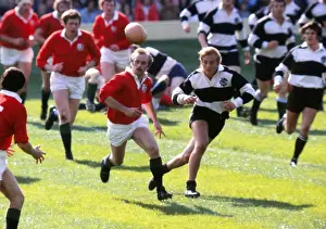 Peter Squires of the Lions and David Duckham of the Barbarians - 1977 Silver Jubilee Match