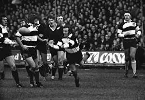 Images Dated 5th February 2013: Phil Bennett passes for the Barbarians against the All Blacks in 1973