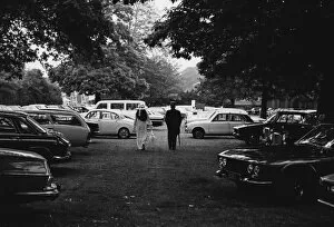 Horse Racing Collection: Racegoers arrive in the car park at Royal Ascot, 1973