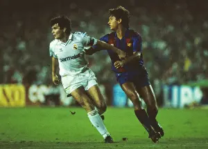 Real Madrids Jose Antonio Camacho and Barcelonas Gary Lineker