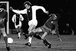 Images Dated 26th February 2013: Real Madrids Jose Luis tackles Ajaxs Piet Keizer