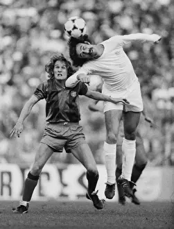 Real Madrid Prints: Real Madrids Vicente Del Bosque and Barcelonas Allan Simonsen