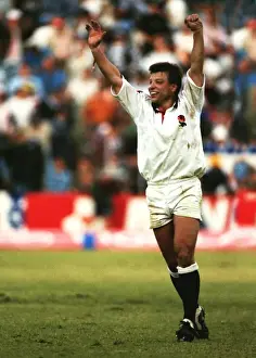 Rob Andrew celebrates Englands victory over South Africa in 1994