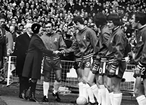 Ron Harris introduces his Chelsea players to Princess Margaret before kick-off - 1970 FA Cup Final