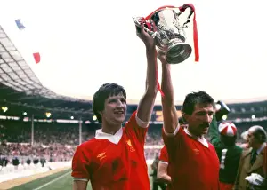 Ronnie Whelan and Graeme Souness celebrate Liverpools 1982 League Cup victory