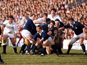 Calcutta Cup Collection: Roy Laidlaw passes against England - 1983 Five Nations
