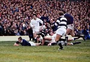 Images Dated 30th January 2013: Roy Laidlaw scores against England - 1983 Five Nations