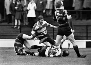Roy Morris scores for Gloucester in the 1972 RFU Club Knock-Out Final